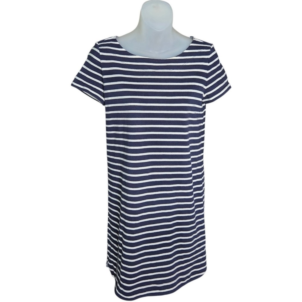 Ann Taylor LOFT Womens Nautical Shift Dress Size Small Coastal Preppy Striped